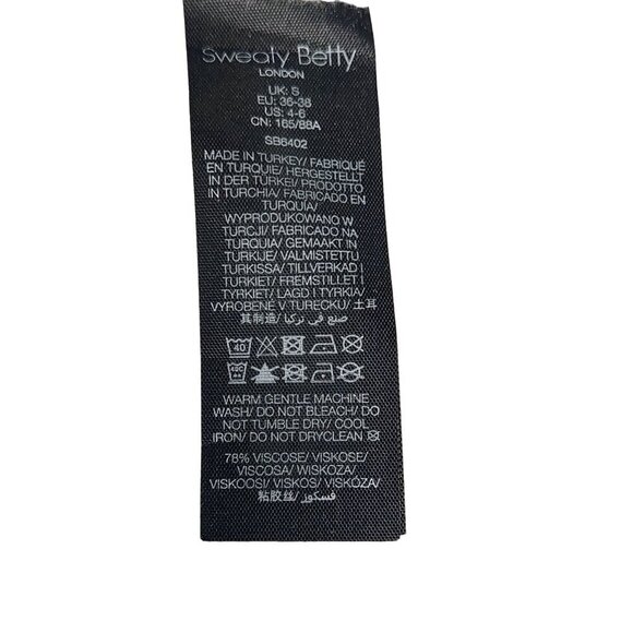 Sweaty Betty Take It Easy Tie Dye Black Dress Size S Sleeveless V Neck Pockets - Picture 9 of 14